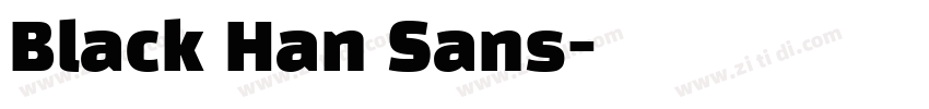 Black Han Sans字体转换